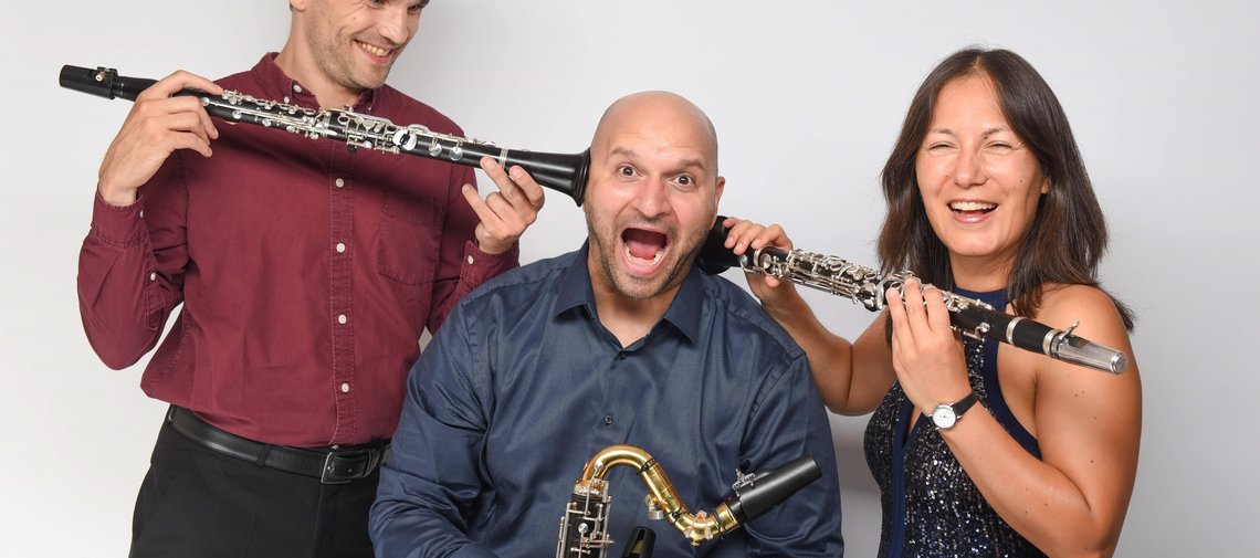mit Sayaka Schmuck, Klarinette Johann-Peter Taferner, Klarinette Kristóf Dömötör, Bassetthorn/Bass-Klarinette